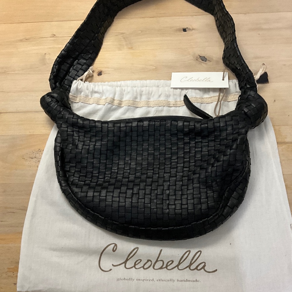 DYLAN WOVEN BLACK HANDBAG/NEW WITH TAGS